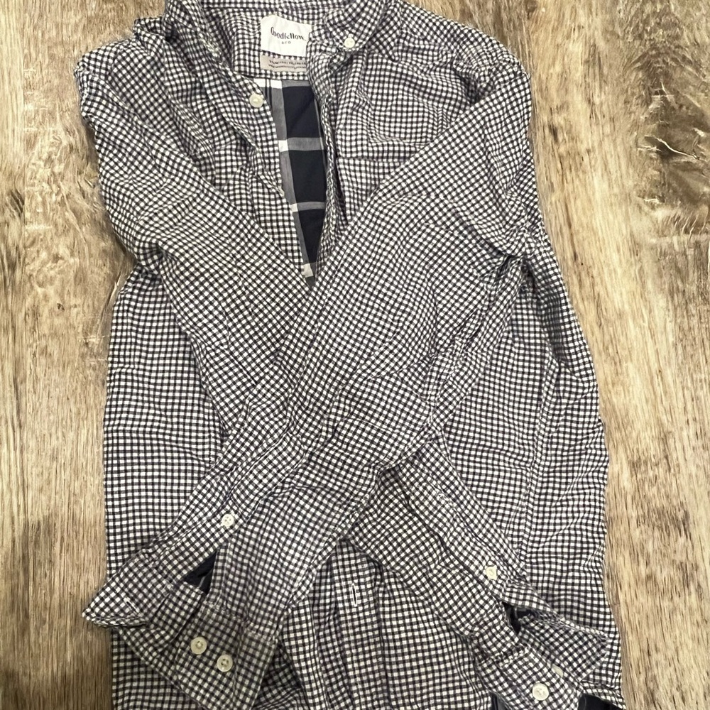 Goodfellow Blue and White Checkered Shirt
